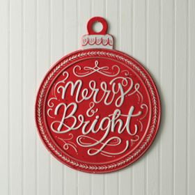 Merry & Bright Metal Ornament Sign